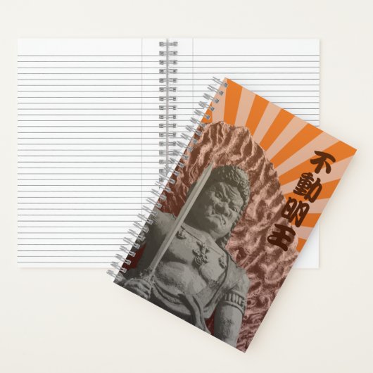 Boeddhistische Godheid Fudo Myo-o Pop Kunst Notitieboek (Binnen)
