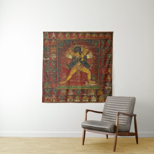Boeddhistische godheid Kalachakra Wandkleed (In situ)