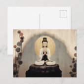Boeddhistische Godin Quan Yin Minimalistische Kuns Briefkaart (Voorkant / Achterkant)