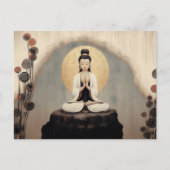 Boeddhistische Godin Quan Yin Minimalistische Kuns Briefkaart (Voorkant)