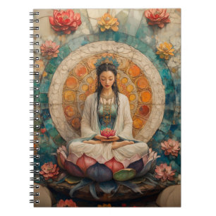 Boeddhistische Godin Quan Yin Portret Schilderkuns Notitieboek