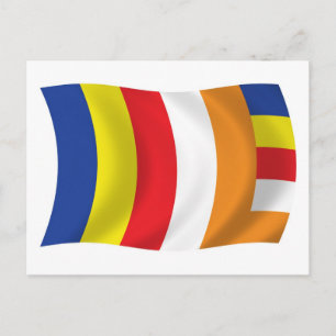Boeddhistische godsdienst vlag ansichtkaart briefkaart
