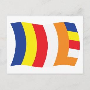 Boeddhistische godsdienst vlag briefkaart