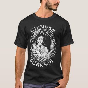 Boeddhistische Guanyin Aziatische meditatie Chines T-shirt