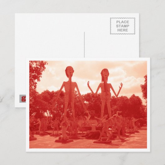 Boeddhistische hel ... Thailand Briefkaart (Voorkant / Achterkant)