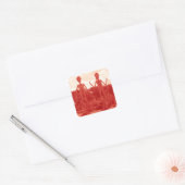 Boeddhistische hel ... Thailand Vierkante Sticker (Envelop)