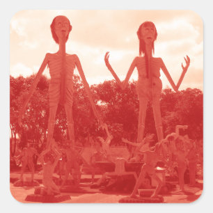 Boeddhistische hel ... Thailand Vierkante Sticker