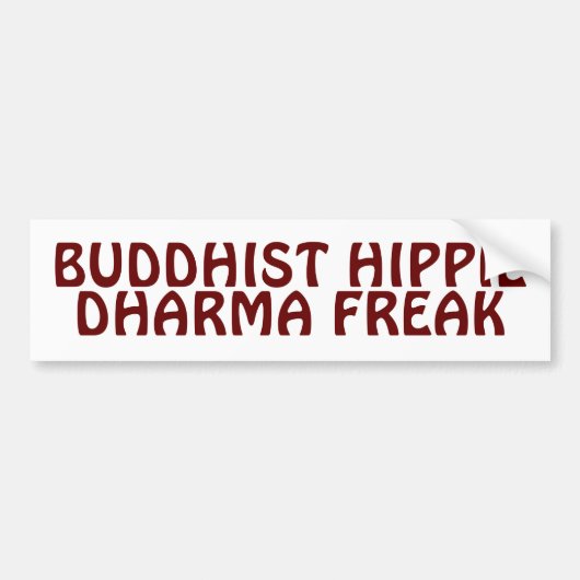 Boeddhistische Hippie Dharma Freak Bumpersticker (Voorkant)