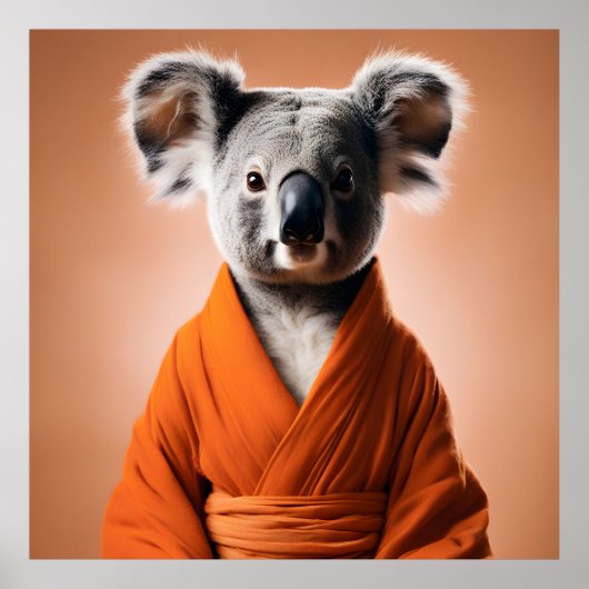 Boeddhistische Koala Poster (Voorkant)