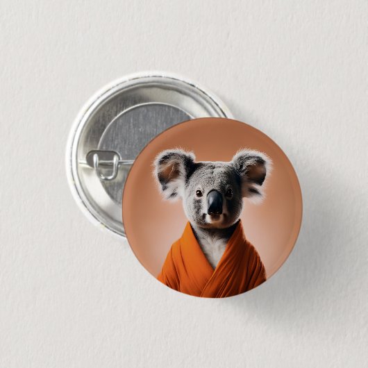 Boeddhistische Koala Ronde Button 3,2 Cm (Voorkant /achterkant)