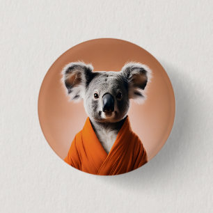 Boeddhistische Koala Ronde Button 3,2 Cm