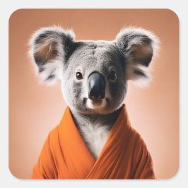 Boeddhistische Koala Vierkante Sticker