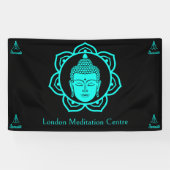 Boeddhistische meditatie  spandoek (Horizontaal)