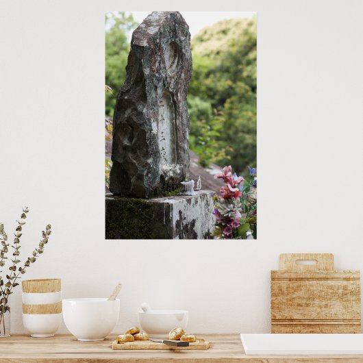Boeddhistische Memorial Stone Poster (Keuken)