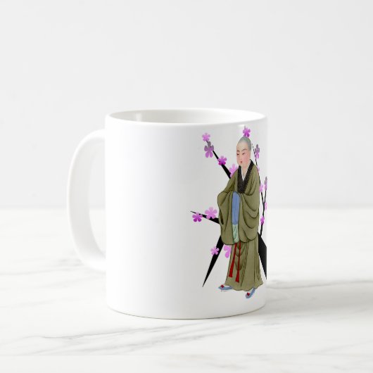 Boeddhistische Mok van Monk Coffee (Voorkant links)