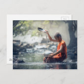 Boeddhistische Monk Washing Implementen Briefkaart (Voorkant / Achterkant)