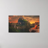 Boeddhistische monnik die het landschap van Fantas Canvas Afdruk (Voorkant)