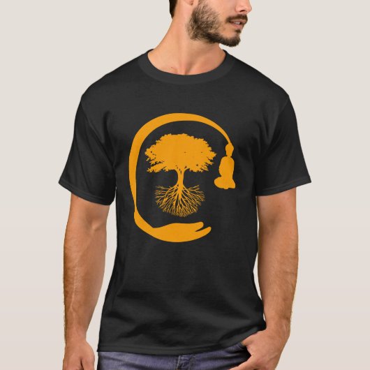 Boeddhistische monnik Namaste biddend bidden Hand T-shirt (Voorkant)