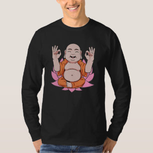 Boeddhistische monnik Namaste Biddend Gebed Glimla T-shirt