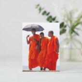 Boeddhistische monniken briefkaart (Staand voorkant)