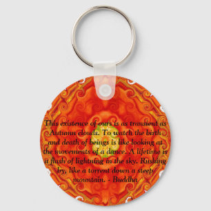 Boeddhistische prijsopgave met levendig spiritueel sleutelhanger