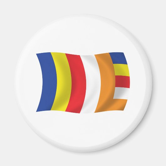 Boeddhistische religie Flag Magnet (Voorkant)