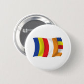 Boeddhistische religie Vlag Button (Voorkant /achterkant)