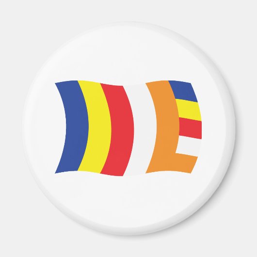 Boeddhistische Religie Vlagmagneet Magneet (Voorkant)