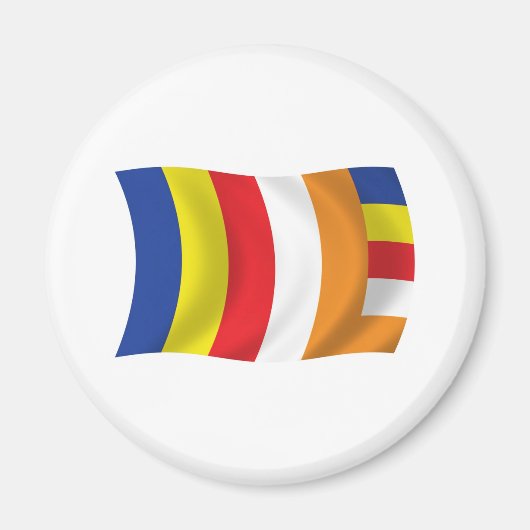 Boeddhistische Religie Vlagmagneet Magneet (Voorkant)