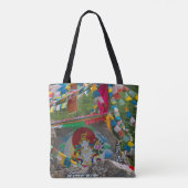 Boeddhistische rotsschildering tote bag (Achterkant)