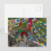Boeddhistische schildering op rotsen briefkaart (Voorkant / Achterkant)