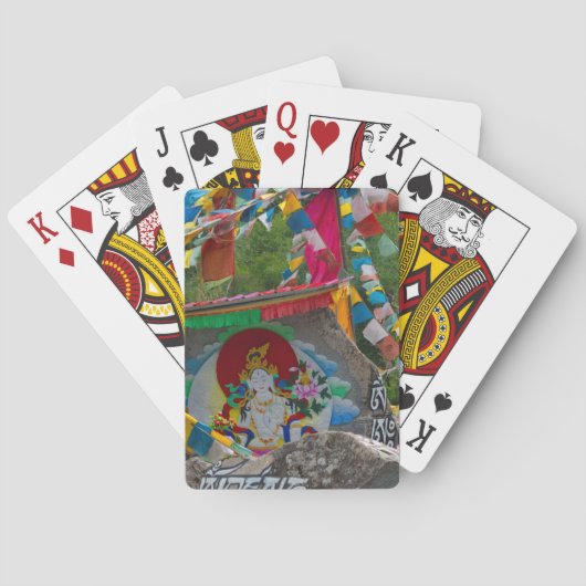 Boeddhistische schildering op rotsen pokerkaarten (Achterkant)