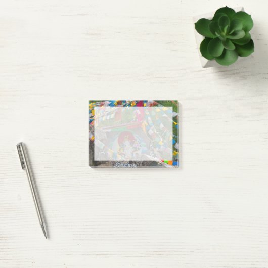 Boeddhistische schildering op rotsen post-it® notes (Kantoor)