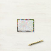 Boeddhistische schildering op rotsen post-it® notes (Op bureau)