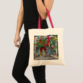 Boeddhistische schildering op rotsen tote bag (Voorkant (product))