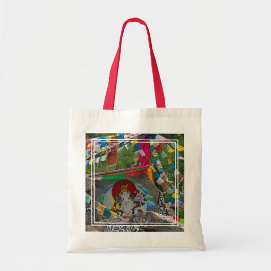 Boeddhistische schildering op rotsen tote bag (Voorkant)