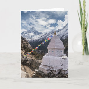 Boeddhistische Shrine & Prayer Flags, Himalaya-geb Kaart