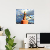 Boeddhistische Stupa in Sedona, Az Poster (Thuiskantoor)