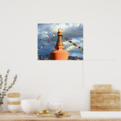 Boeddhistische Stupa in Sedona, Az Poster (Keuken)