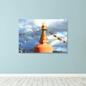 Boeddhistische stupa omwikkeld canvas (Insitu (Houten vloer))