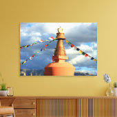 Boeddhistische stupa omwikkeld canvas (Insitu (Woonkamer))