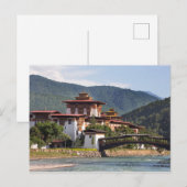 Boeddhistische tempel bij rivier briefkaart (Voorkant / Achterkant)