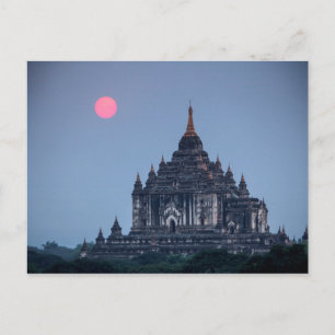 Boeddhistische Tempel Bij Zonsondergang Briefkaart