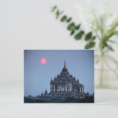 Boeddhistische Tempel Bij Zonsondergang Briefkaart (Staand voorkant)