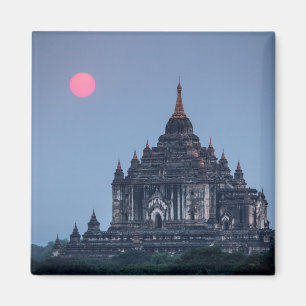 Boeddhistische Tempel Bij Zonsondergang Magneet