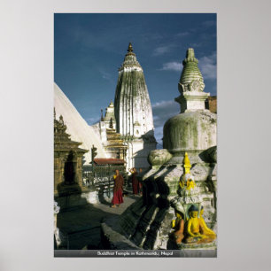 Boeddhistische tempel in Kathmandu, Nepal Poster