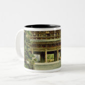 Boeddhistische tempel in Kyoto, Japan Tweekleurige Koffiemok (Voorkant links)