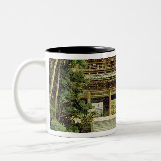 Boeddhistische tempel in Kyoto, Japan Tweekleurige Koffiemok (Links)