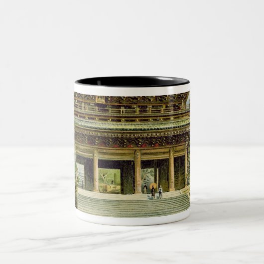 Boeddhistische tempel in Kyoto, Japan Tweekleurige Koffiemok (Center)