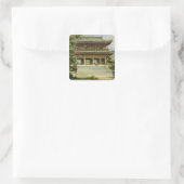 Boeddhistische tempel in Kyoto, Japan Vierkante Sticker (Tas)